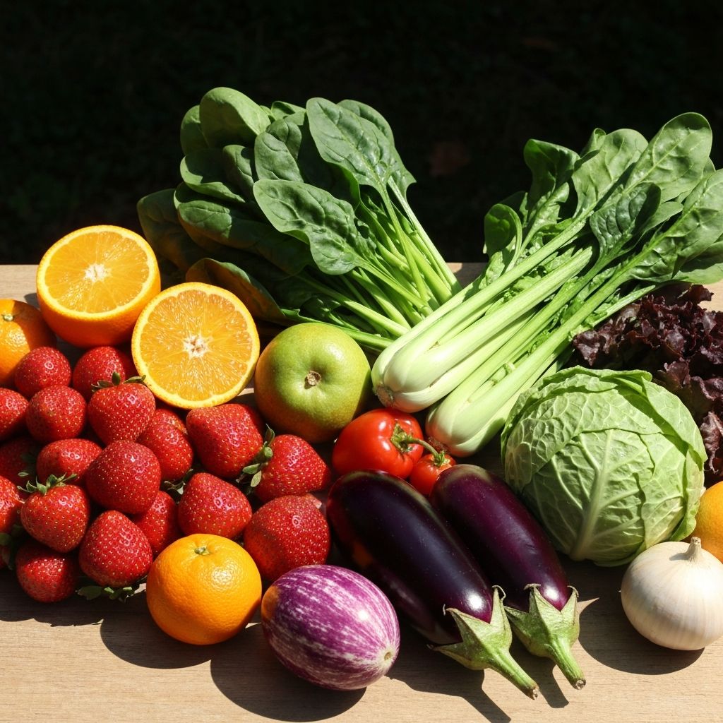 Färska vitaminkällor från frukt och grönsaker